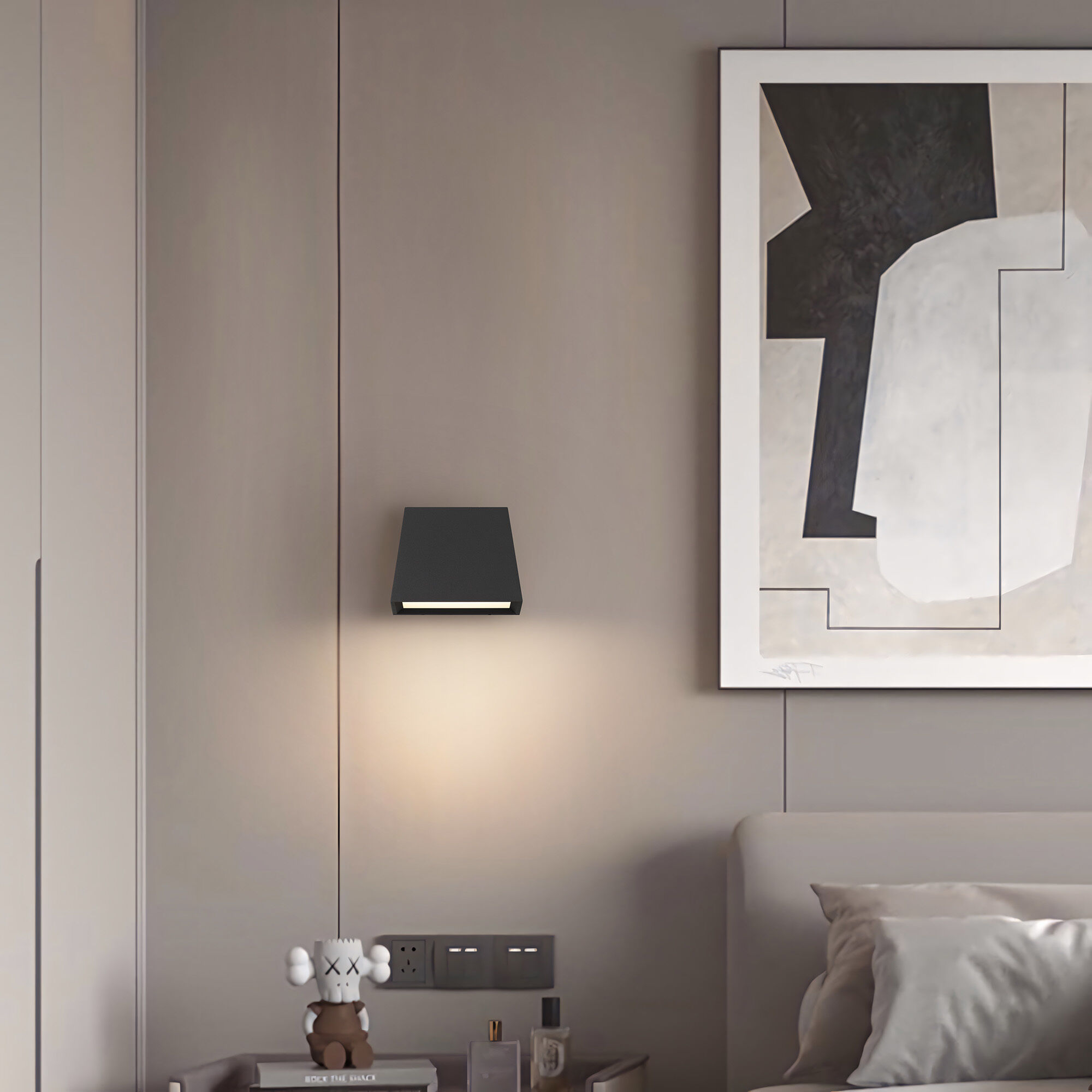 Fillet LED 5.25 inch Sand Black Outdoor Wall Sconce